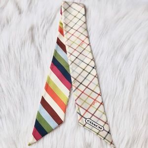 Coach Tattersall Ponytail Scarf NWOT